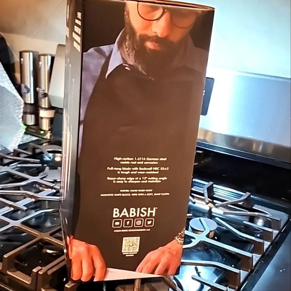 Babish 5-Piece Stainless Steel Cutlery Set w/Magnetic Knife Block